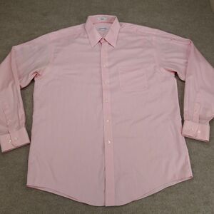 Joseph & Feiss Dress Shirt Mens 16 1/2 36/37 Pink Long Sleeve Button Up